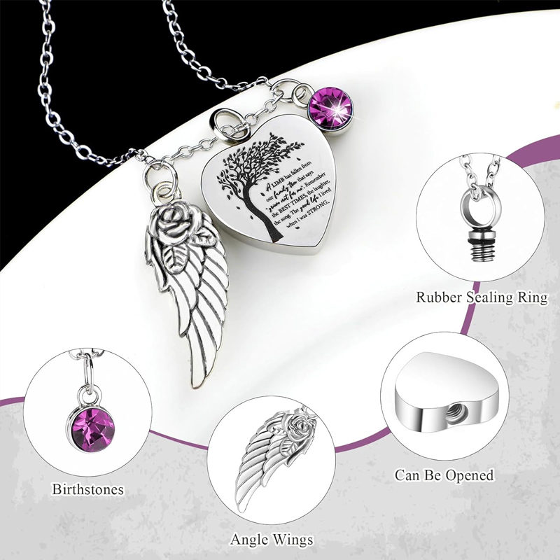 3 Styles Urn Necklace for Ashe - Heart Locket Necklace Photo recension och pris