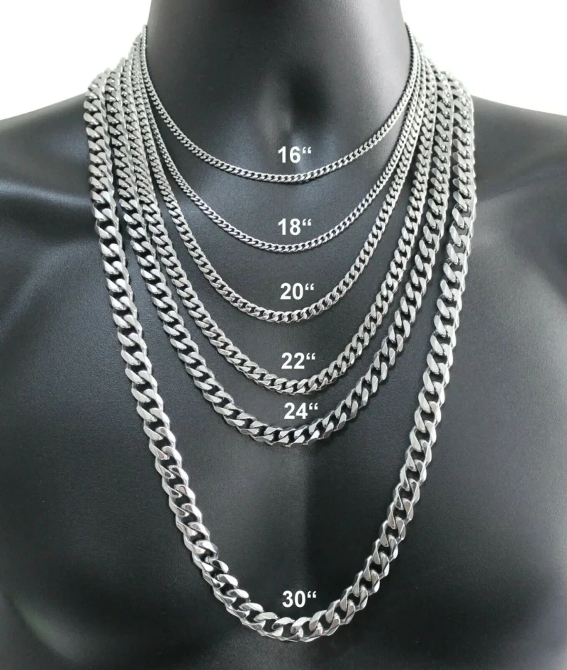 Men's 925 Sterling Silver Neck - Cuban Link Chain 12Mm recension och pris