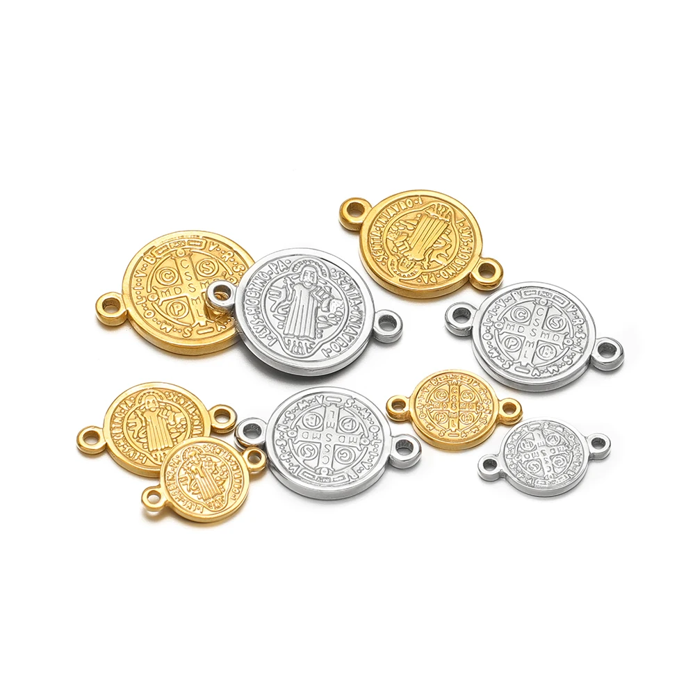 5pcs Stainless Steel Jesus Cro - Cross Pendant Necklace Gold recension och pris