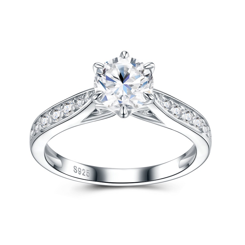 Apaison Luxury D Color 1 Carat - Moissanite Engagement Ring 1 Carat recension och pris