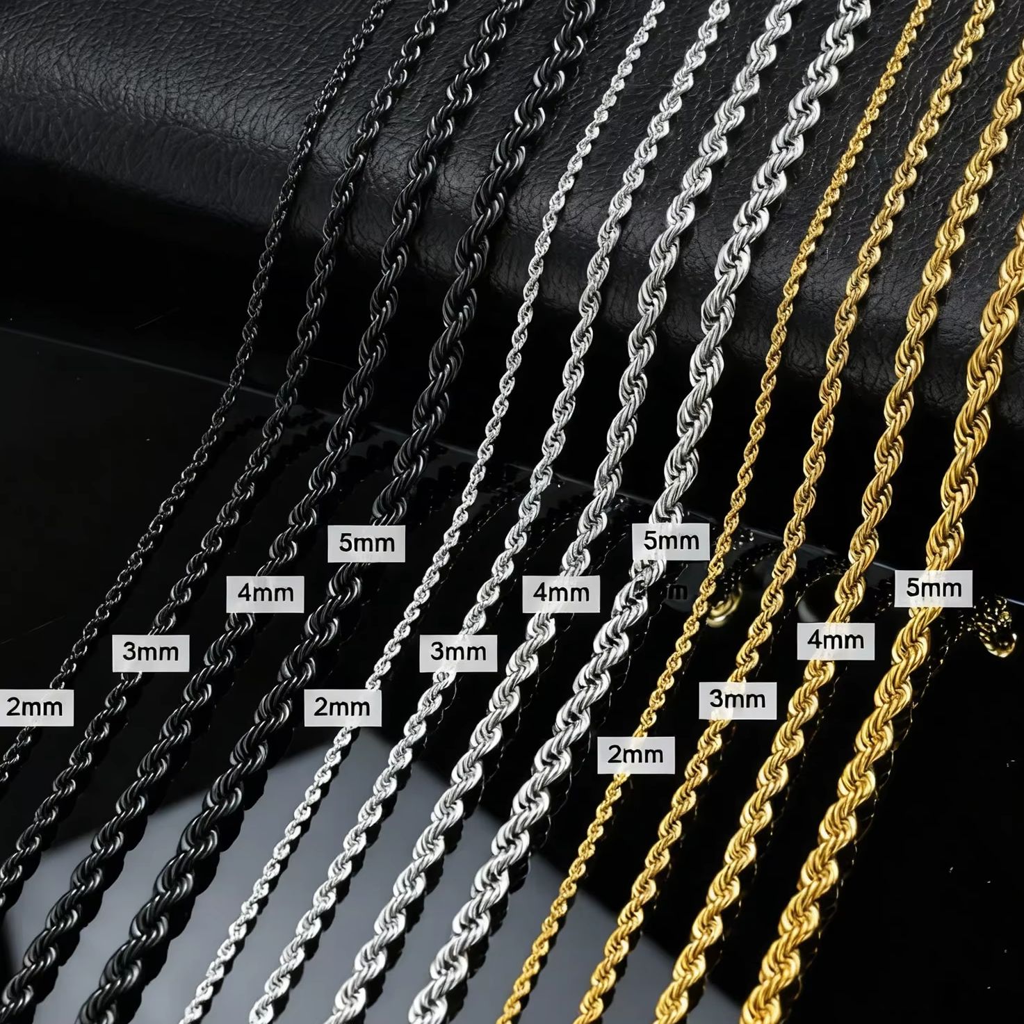 Punk Vintage Rope Chain Neckla - Cuban Link Chain 12Mm recension och pris