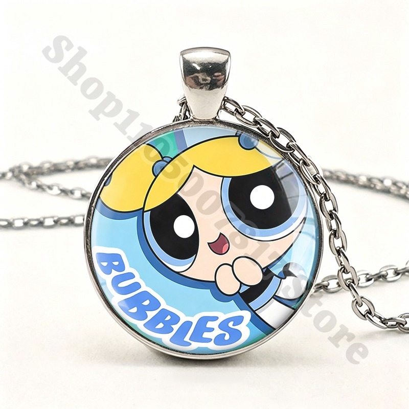 Kawaii The Powerpuffs Girls Cu - Anime Pendant Necklace recension och pris