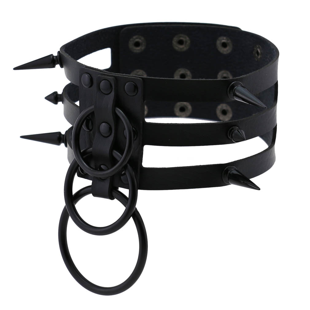 Fashion Women Men Black Rivet  - Goth Punk Spike Choker recension och pris