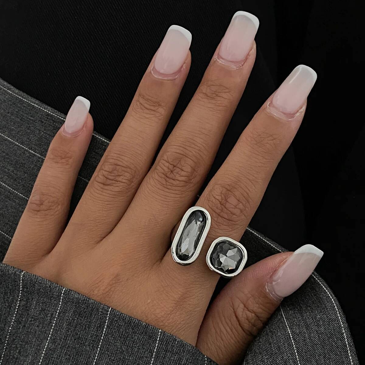 Salircon Vintage Black Acrylic - Vintage Punk Knuckle Rings Set recension och pris