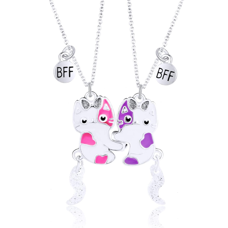 2Pcs Best Friend Pendant Gifts - Magnetic Couple Matching Necklaces recension och pris