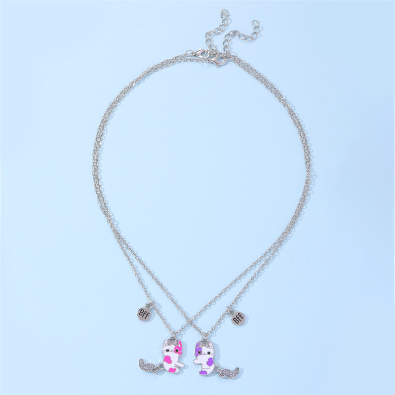 2Pcs Best Friend Pendant Gifts - Magnetic Couple Matching Necklaces recension och pris