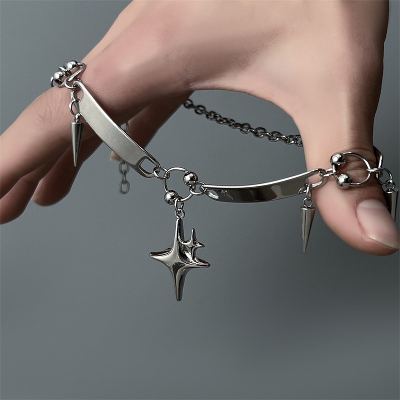 Hiphop Stainless Steel Punk St - Goth Punk Spike Choker recension och pris