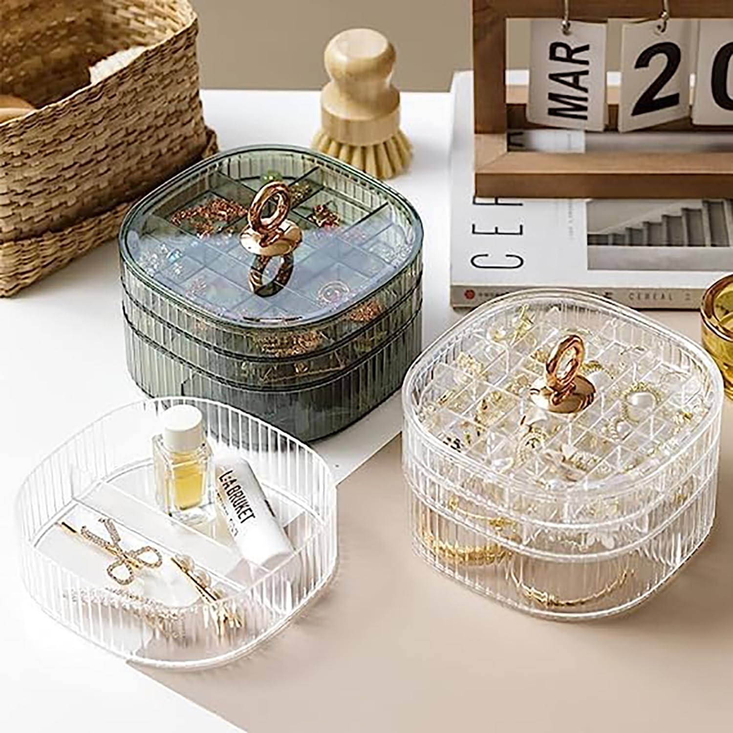 Transparent Jewelry Box 3-Laye - Earrings recension och pris