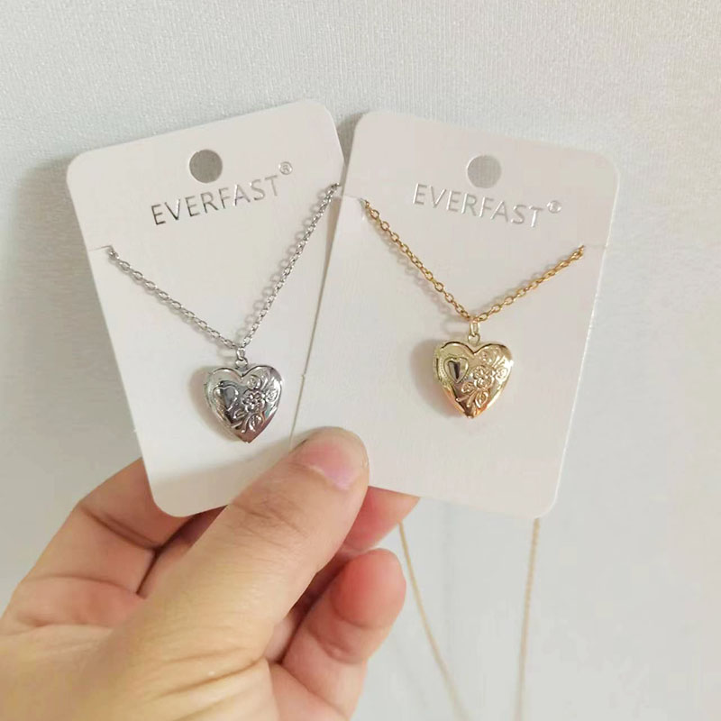 1pc Tiny Heart 14mm Photo Fram - Heart Locket Necklace Photo recension och pris