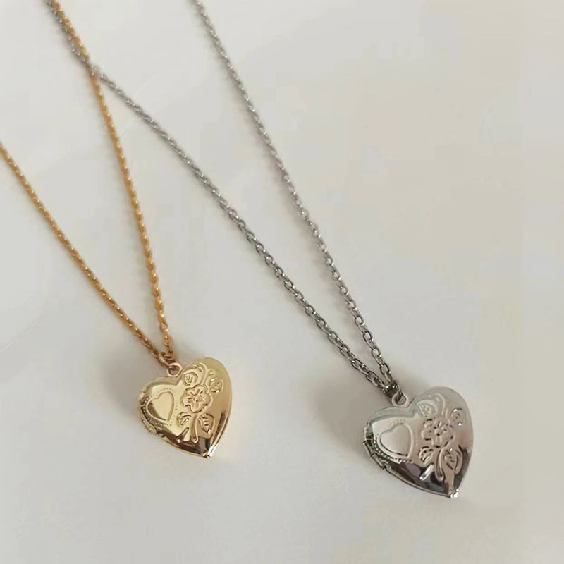1pc Tiny Heart 14mm Photo Fram - Heart Locket Necklace Photo recension och pris
