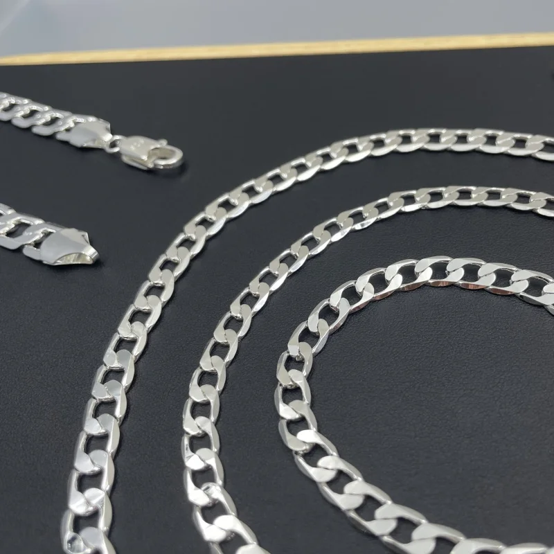 Men's 925 Sterling Silver Neck - Cuban Link Chain 12Mm recension och pris