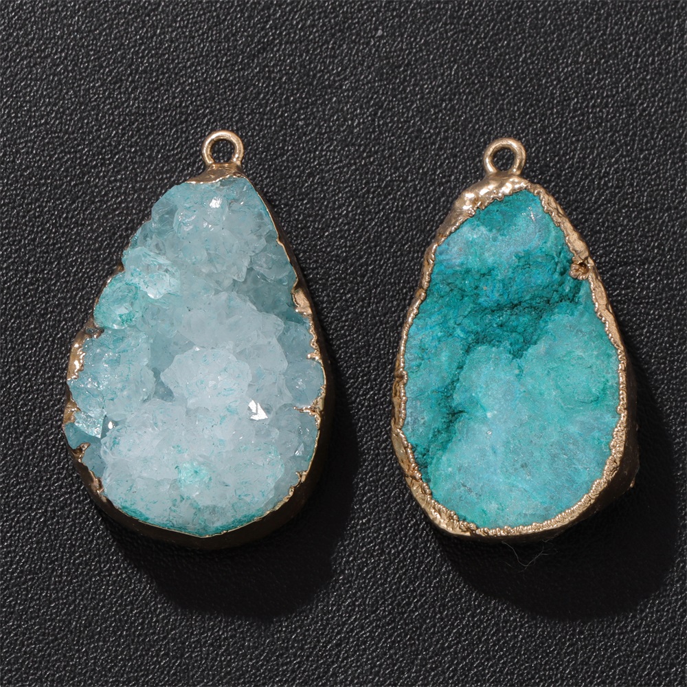 1PC Natural Agate Geode Pendan - Crystal Pendant Necklace Natural Stone recension och pris