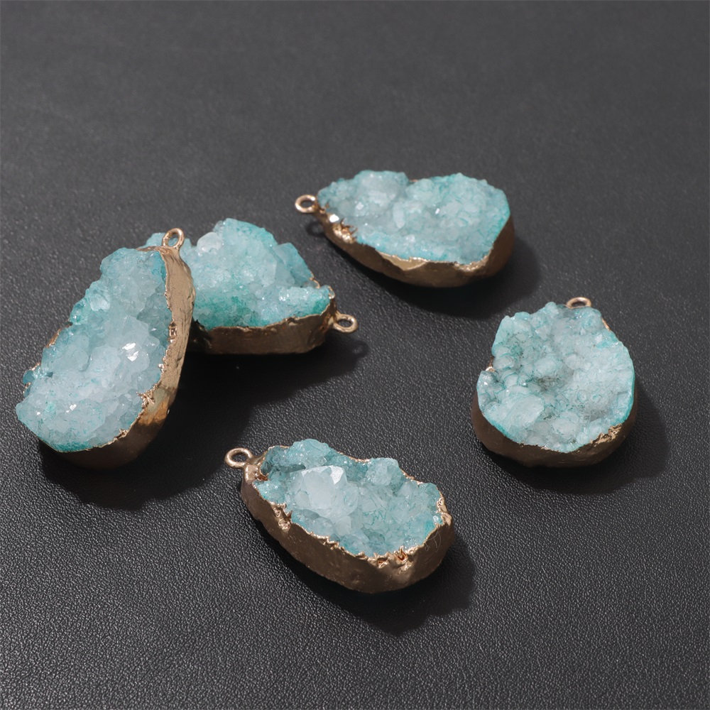 1PC Natural Agate Geode Pendan - Crystal Pendant Necklace Natural Stone recension och pris