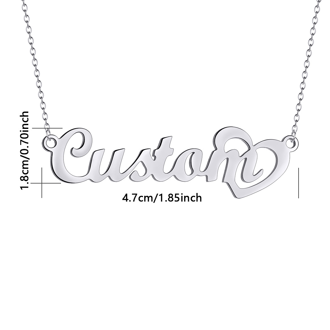 Customized Name Necklace with  - Custom Name Necklace Stainless Steel recension och pris