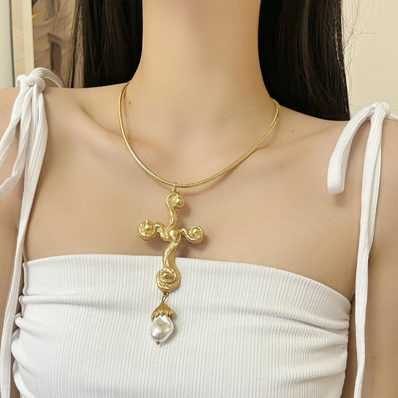 Vintage Exaggerated Baroque Pe - Pearl Choker Necklace Vintage recension och pris