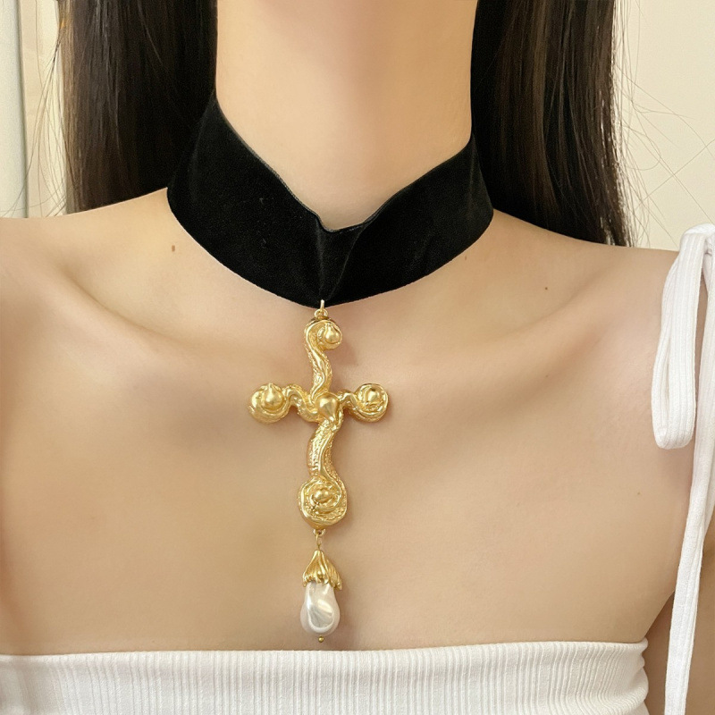 Vintage Exaggerated Baroque Pe - Pearl Choker Necklace Vintage recension och pris
