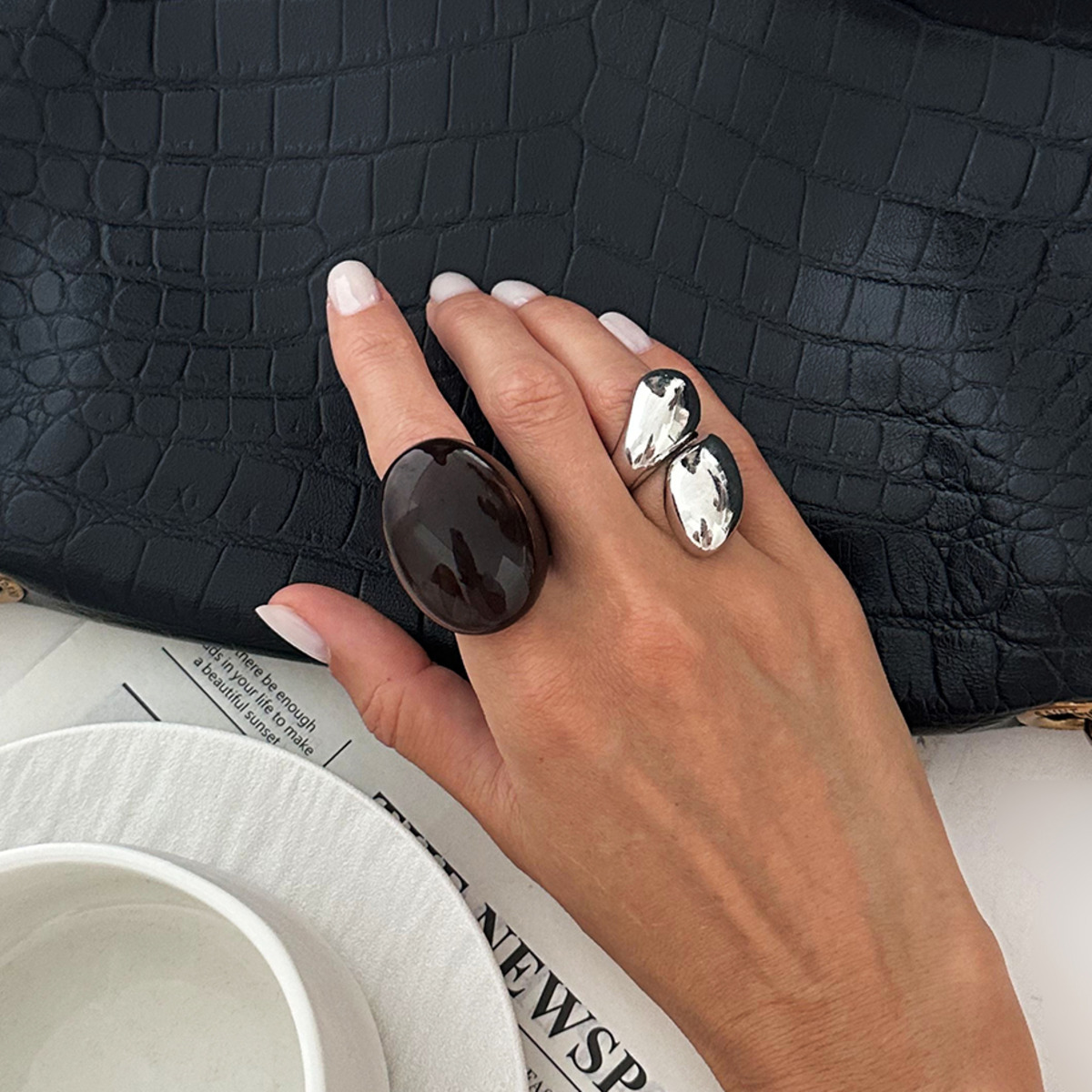 SHIXIN 2Pcs/Set Vintage Metal  - Vintage Punk Knuckle Rings Set recension och pris