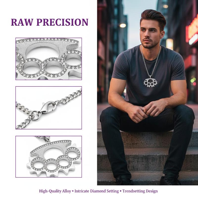 Y2K Punk Stainless Steel Penda - Layered Pendant Necklace Aesthetic recension och pris