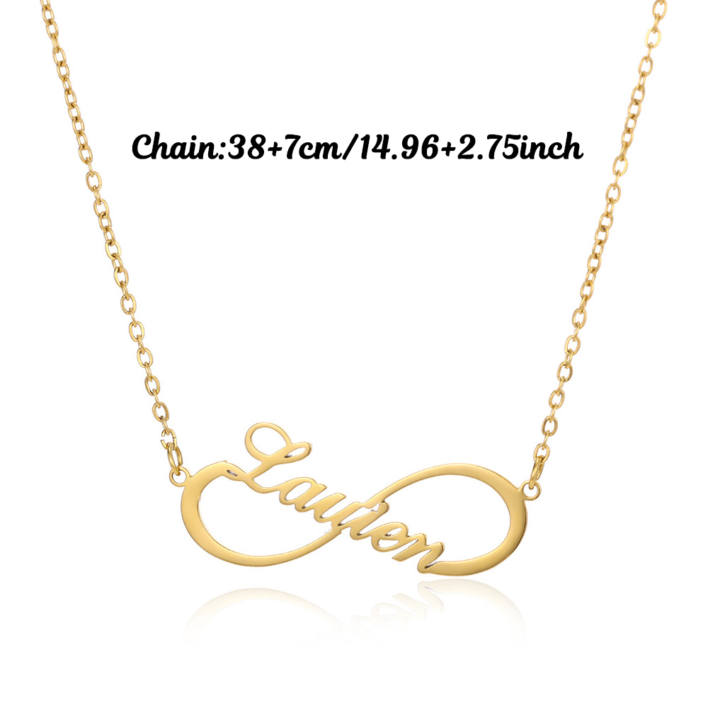 Custom Name Infinity Necklaces - Custom Name Necklace Stainless Steel recension och pris