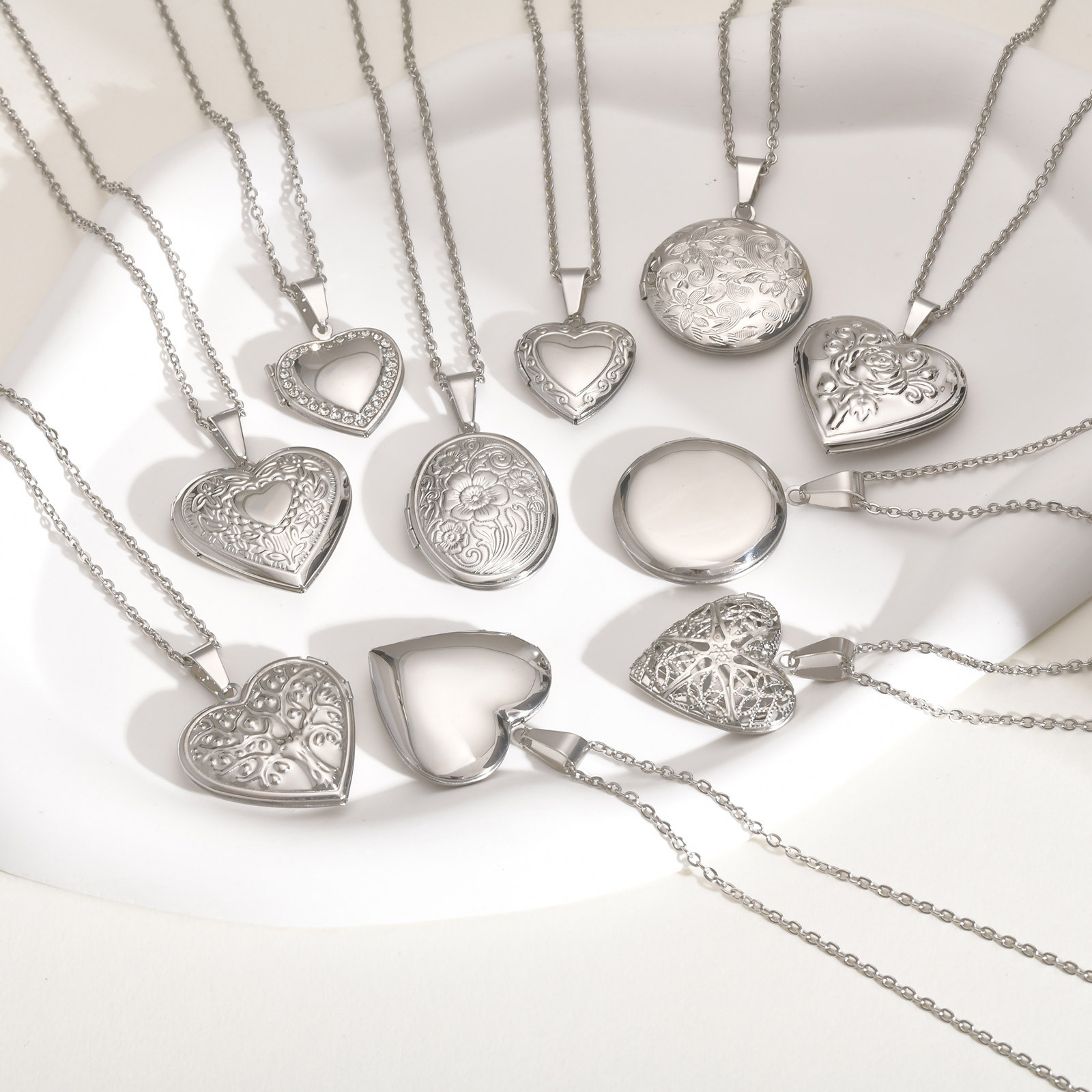 Vnox Dainty Heart Photos Penda - Heart Locket Necklace Photo recension och pris
