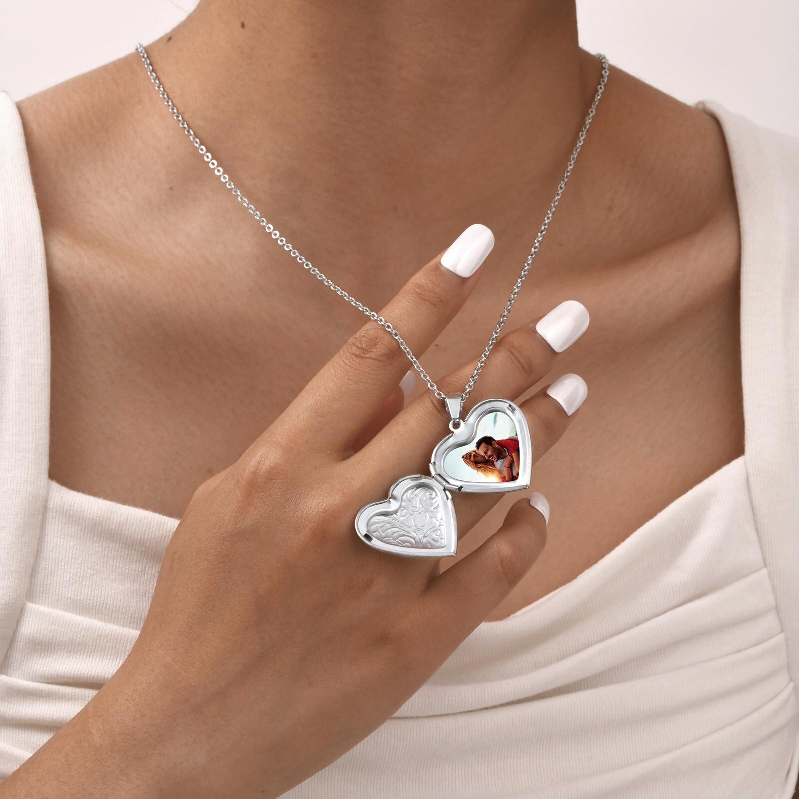 Vnox Dainty Heart Photos Penda - Heart Locket Necklace Photo recension och pris