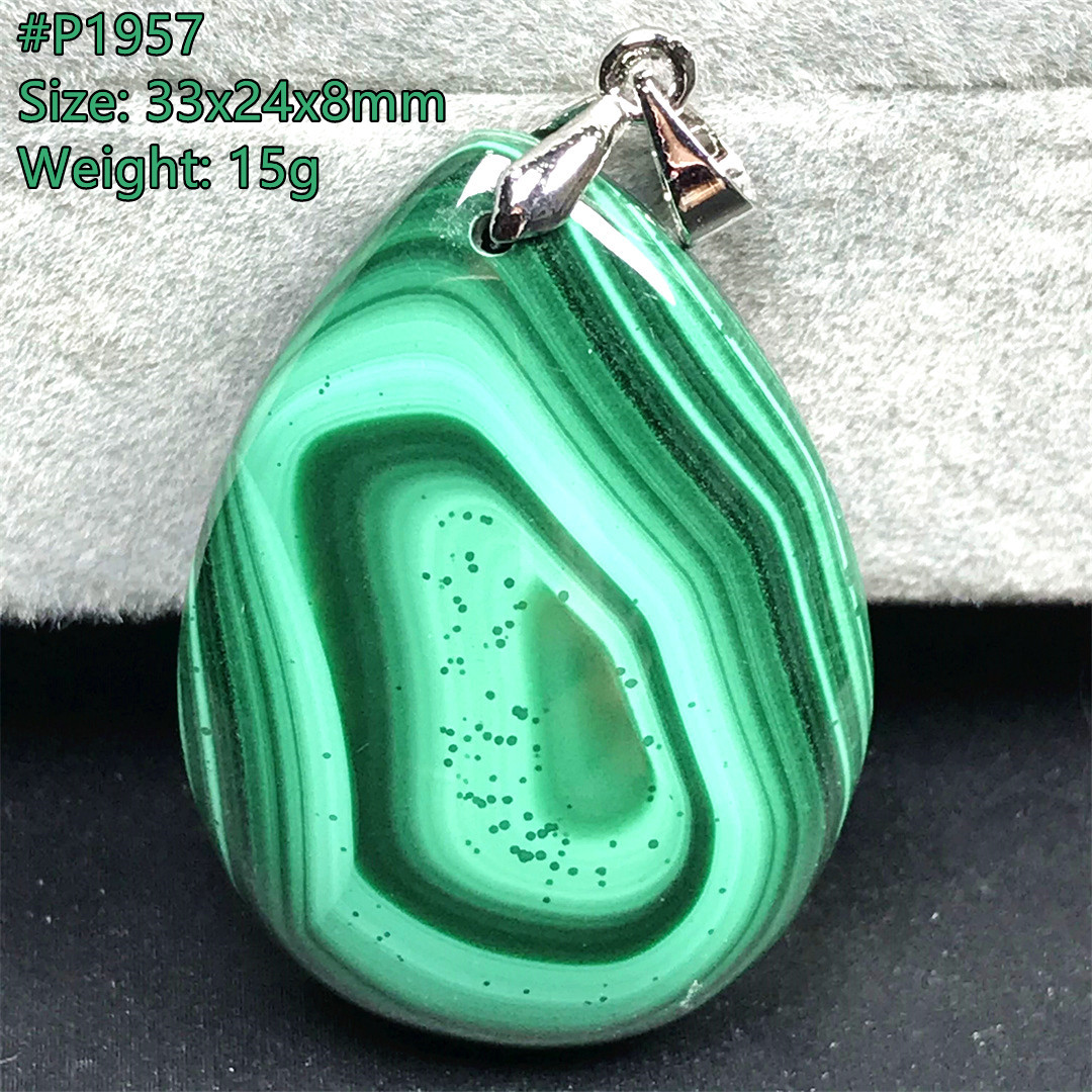Natural Green Malachite Chryso - Crystal Pendant Necklace Natural Stone recension och pris