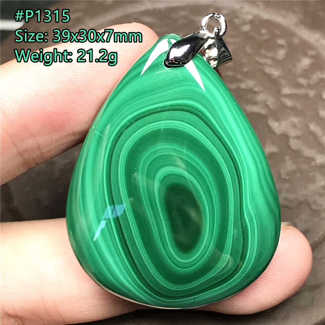 Natural Green Malachite Chryso - Crystal Pendant Necklace Natural Stone recension och pris