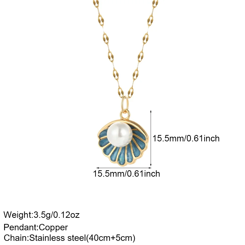 Cute Sea Star Shell Diy Neckla - Cross Pendant Necklace Gold recension och pris