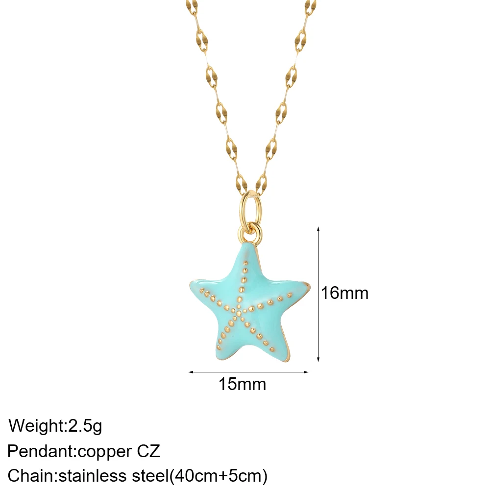 Cute Sea Star Shell Diy Neckla - Cross Pendant Necklace Gold recension och pris