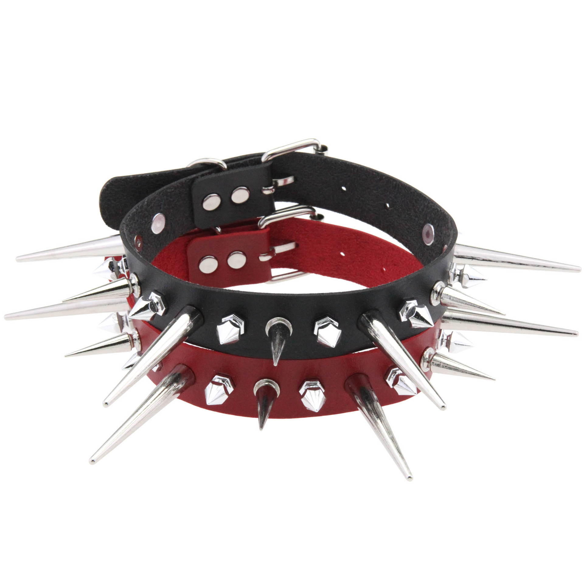 KMVEXO Punk Long Spike Choker  - Goth Punk Spike Choker recension och pris