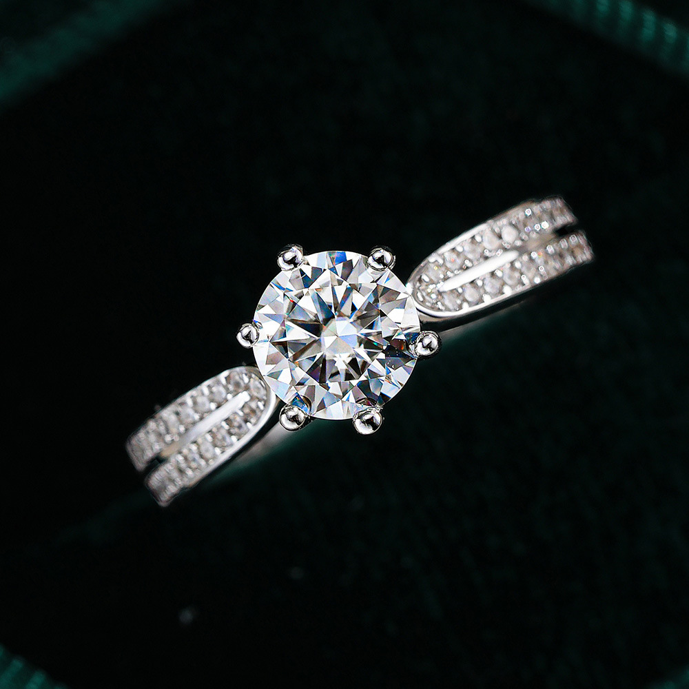 0.5/1/2/3 Carat Classic Six Cl - Moissanite Engagement Ring 1 Carat recension och pris