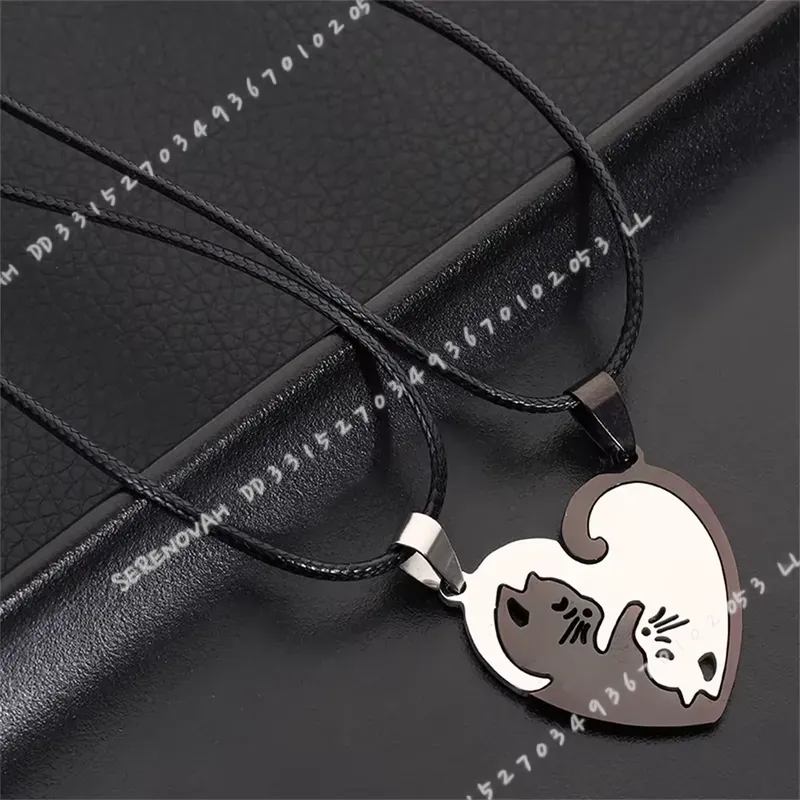1 Pair Creative Cute Stainless - Magnetic Couple Matching Necklaces recension och pris