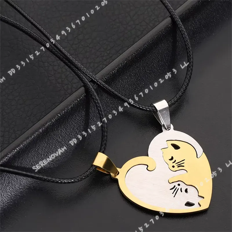 1 Pair Creative Cute Stainless - Magnetic Couple Matching Necklaces recension och pris