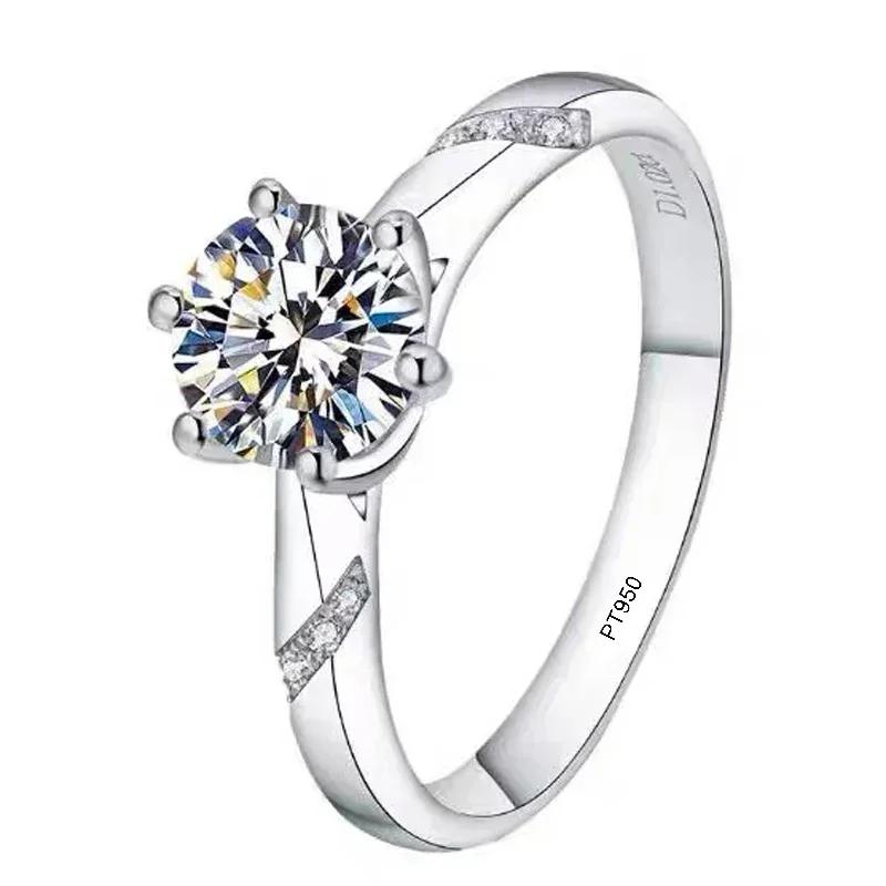 Eldorado Gold  100% Original C - Moissanite Engagement Ring 1 Carat recension och pris