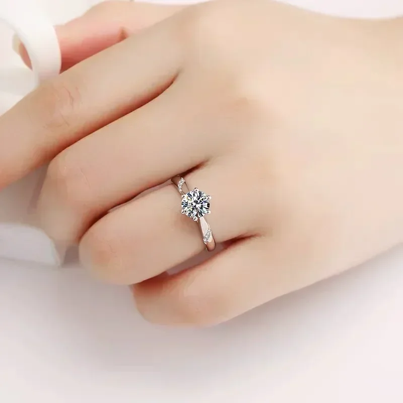 Eldorado Gold  100% Original C - Moissanite Engagement Ring 1 Carat recension och pris