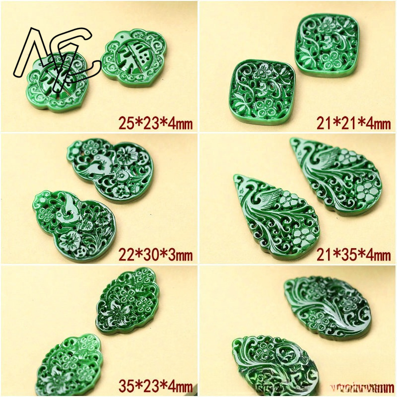 2pcs DIY Natural Dry Green Eme - Earrings recension och pris