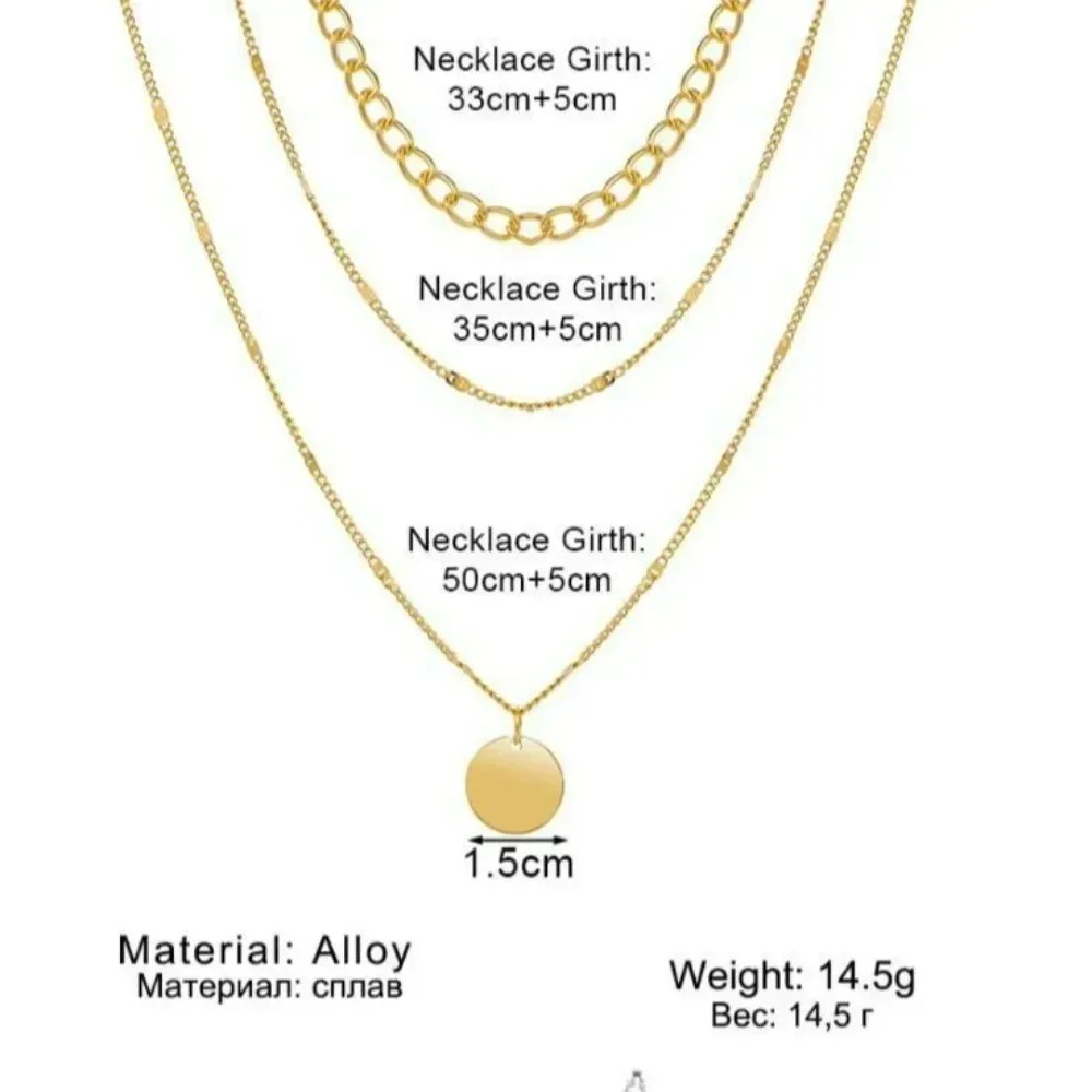 Aesthetic Fashion Retro Vintag - Layered Pendant Necklace Aesthetic recension och pris
