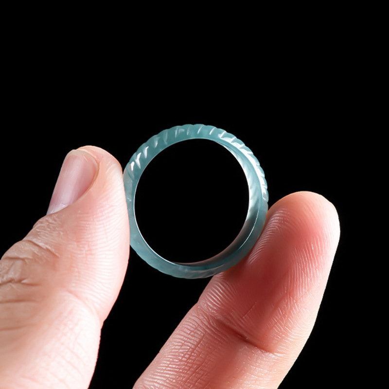 Blue Real Burmese Jadeite Ring - Rings recension och pris