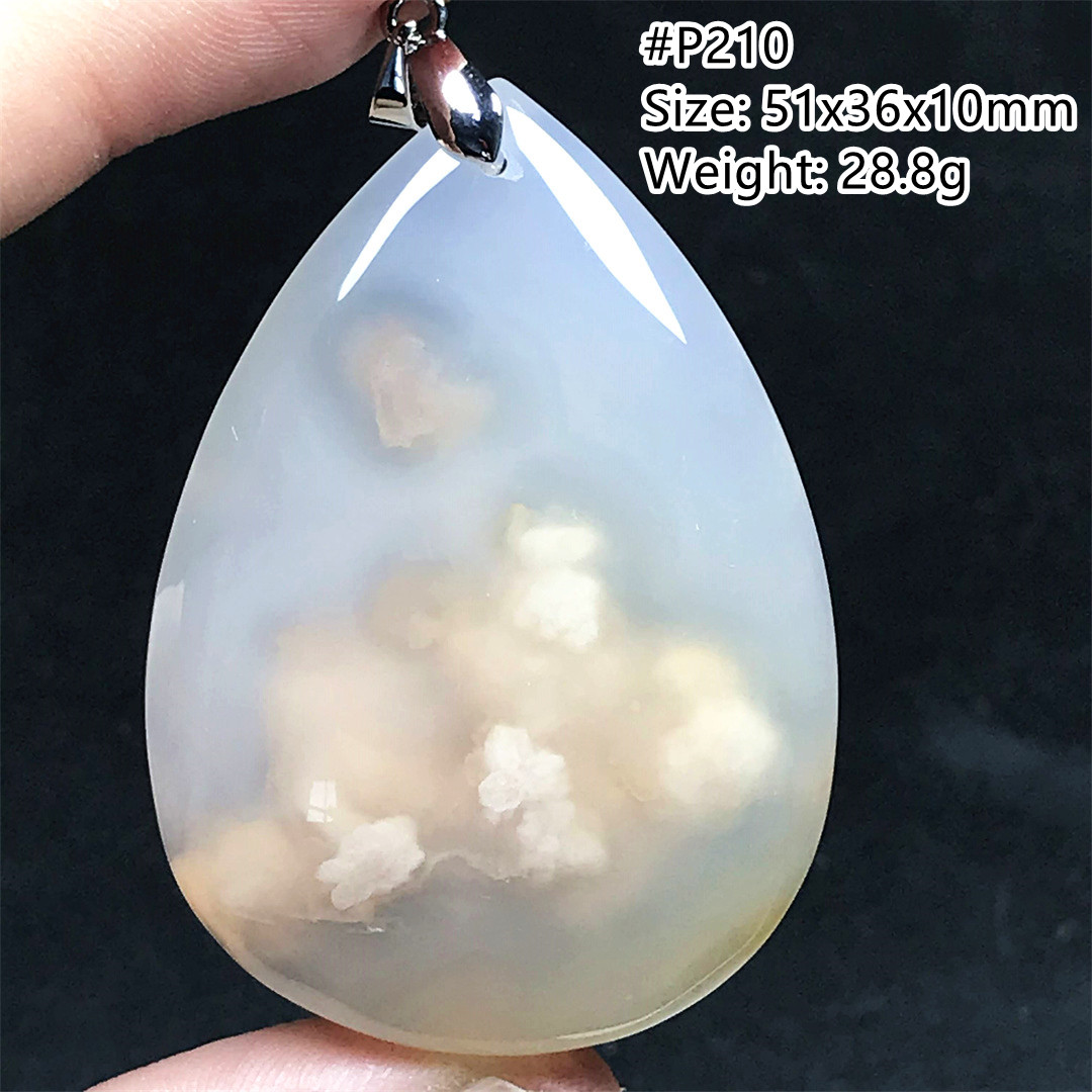 Natural Cherry Agate Necklace  - Crystal Pendant Necklace Natural Stone recension och pris