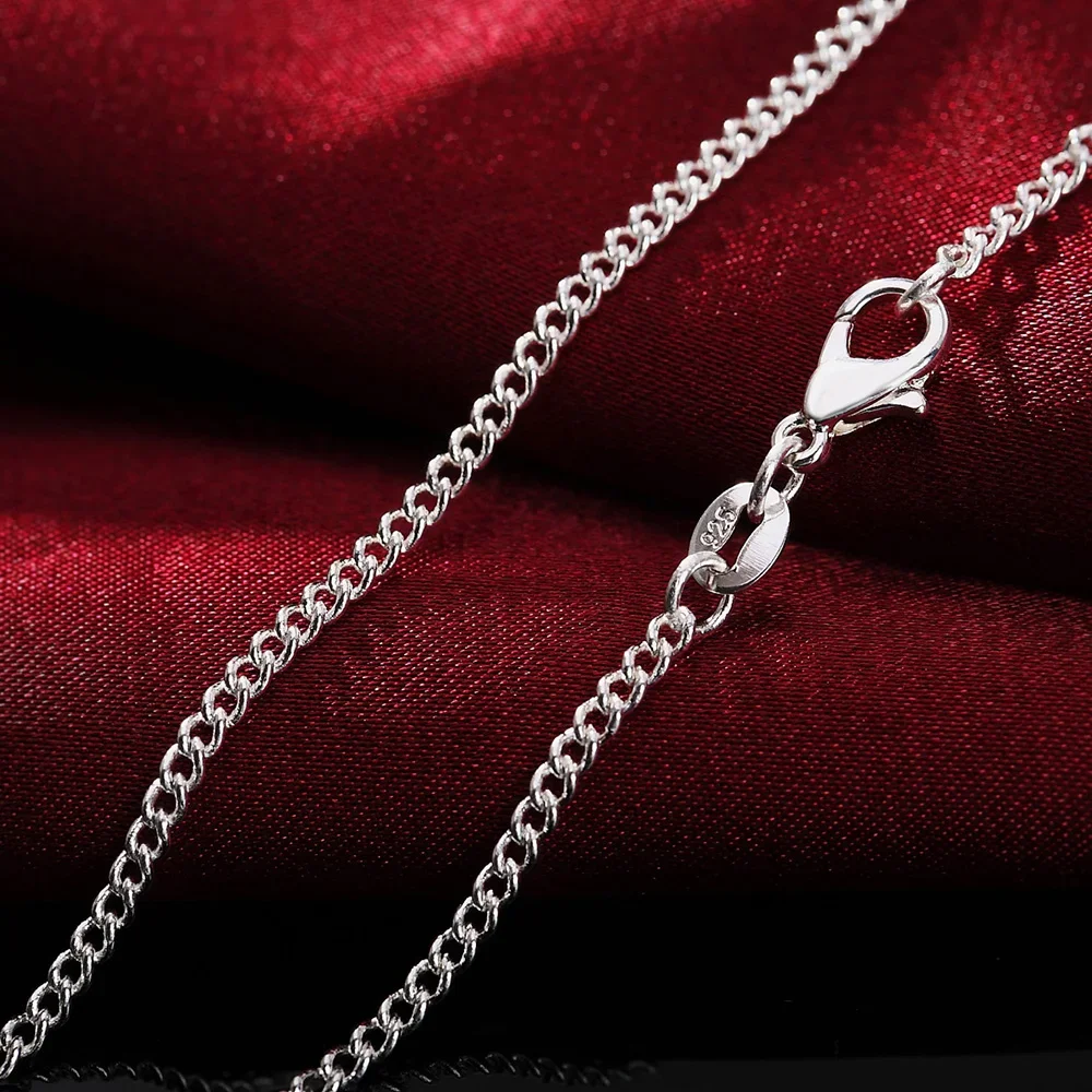 40-75cm 925 Sterling Silver Cl - 925 Sterling Silver Chain Necklace Men recension och pris