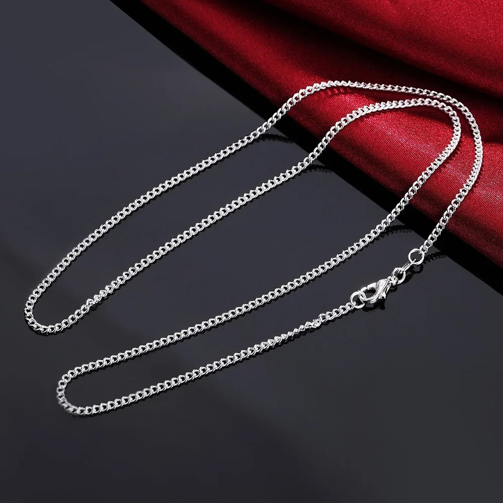 40-75cm 925 Sterling Silver Cl - 925 Sterling Silver Chain Necklace Men recension och pris