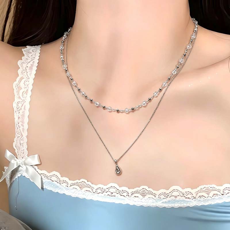 New Fashion Water Droplet Pend - Layered Pendant Necklace Aesthetic recension och pris