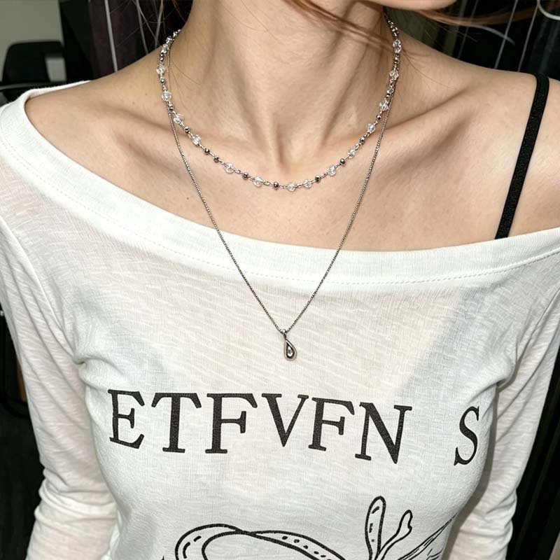 New Fashion Water Droplet Pend - Layered Pendant Necklace Aesthetic recension och pris