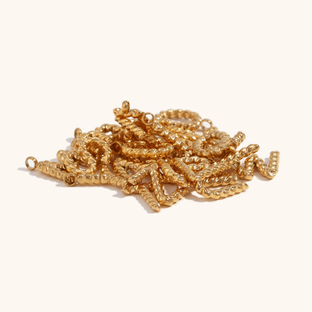 Personalized 3d Letter Necklac - Initial Letter Necklace 18K Gold recension och pris