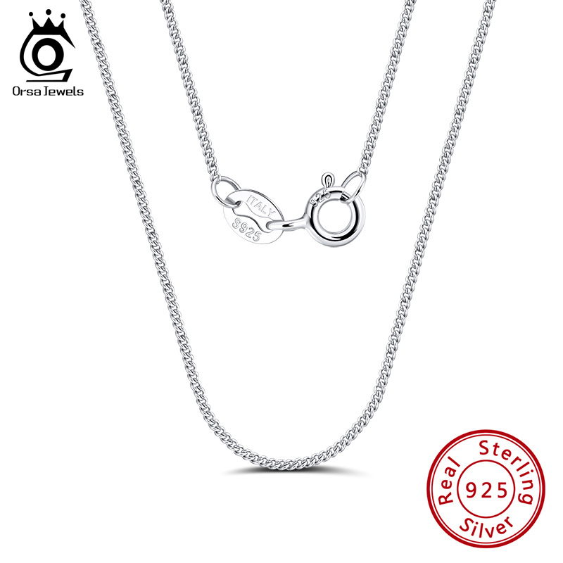 ORSA JEWELS Italian 925 Sterli - 925 Sterling Silver Chain Necklace Men recension och pris