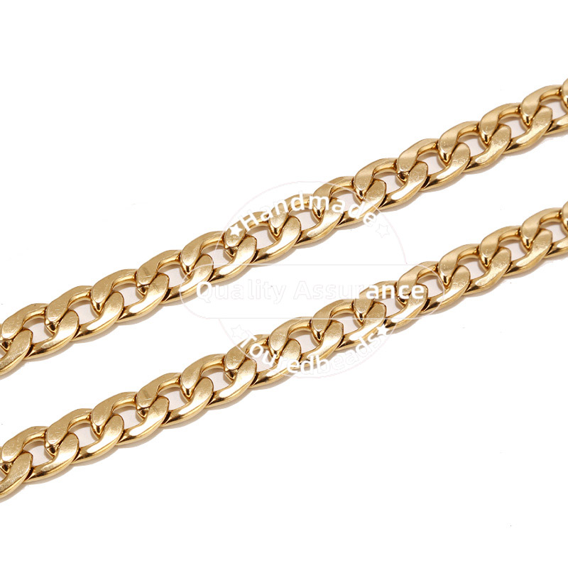 1m Gold Tone 12mm Width Heavy  - Cuban Link Chain 12Mm recension och pris