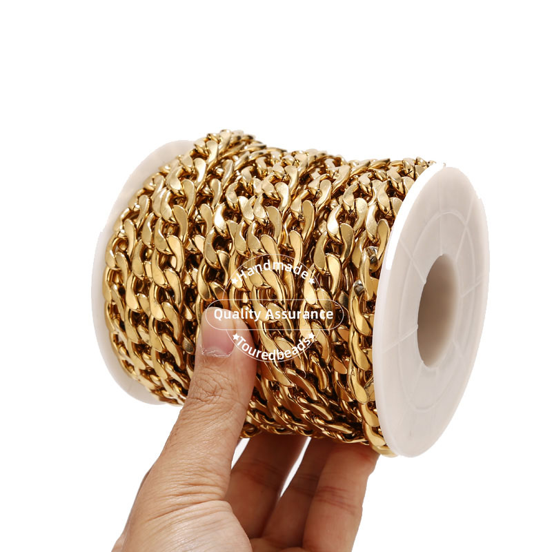 1m Gold Tone 12mm Width Heavy  - Cuban Link Chain 12Mm recension och pris