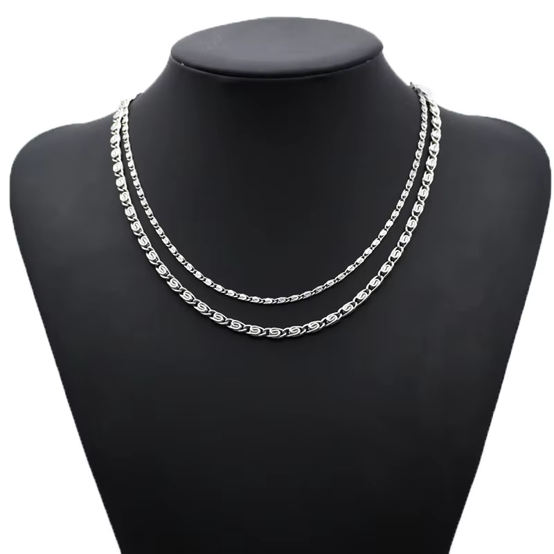 Andara 925 Sterling Silver 18K - 925 Sterling Silver Chain Necklace Men recension och pris
