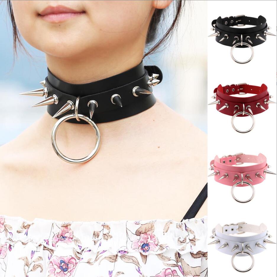 Long Spiked Choker Punk Collar - Goth Punk Spike Choker recension och pris
