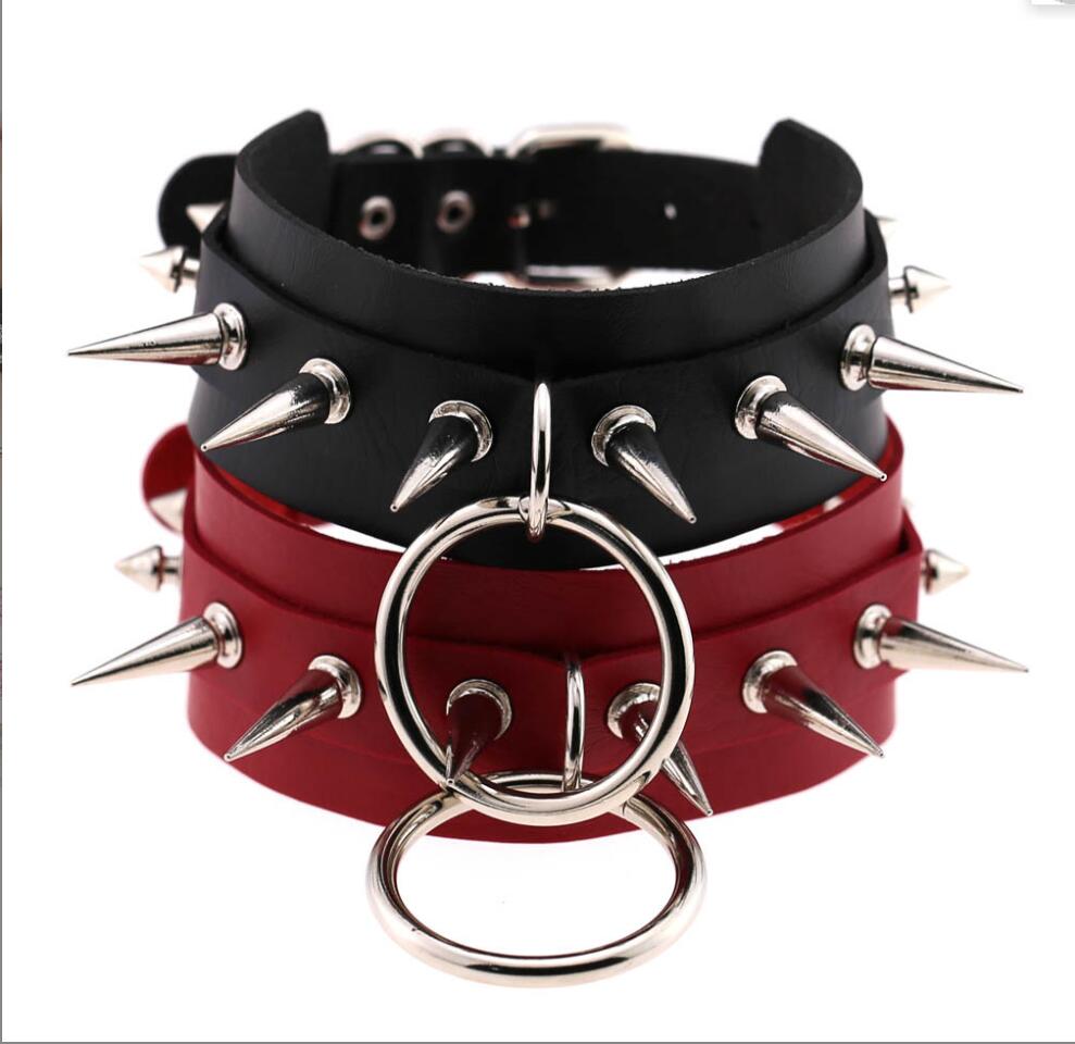 Long Spiked Choker Punk Collar - Goth Punk Spike Choker recension och pris
